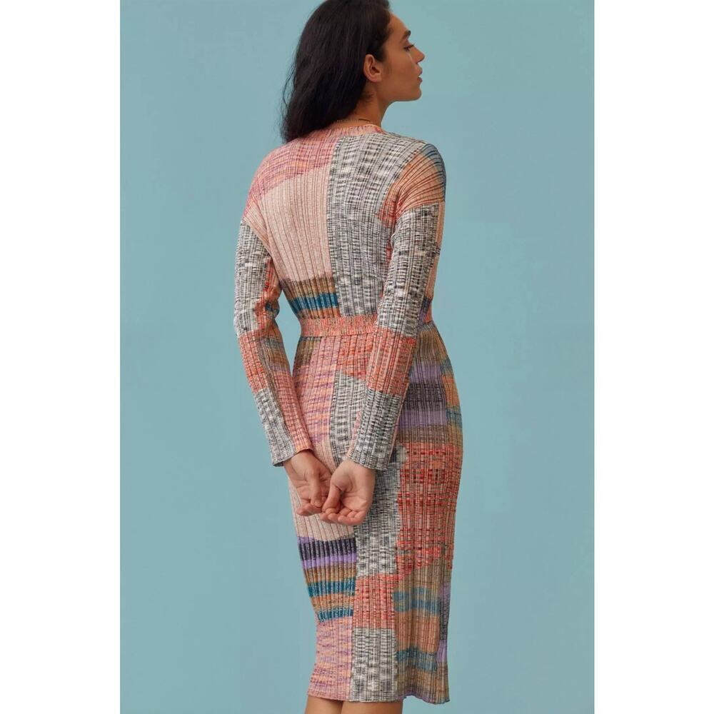Anthropologie Patchwork Cardigan Sweater. Retails $198 - Picture 2 of 13